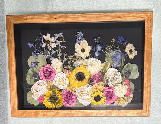 Preserved Floral Memory | 3D Shadowbox Flower Art
