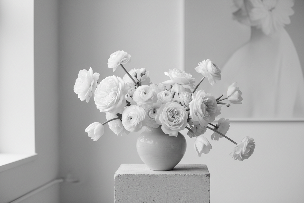 Monochromatic Wedding Flowers