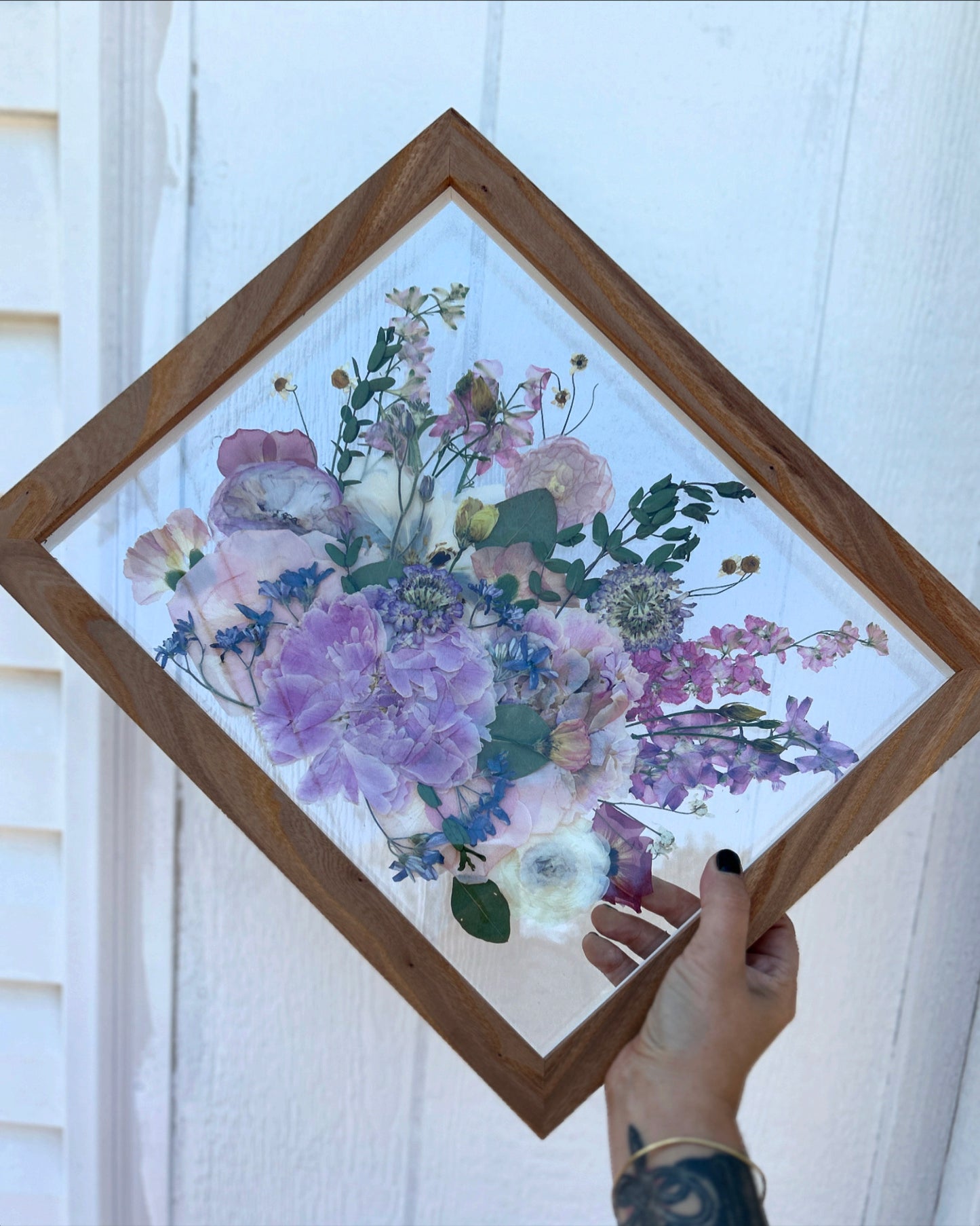 Preserved Floral Memory Frame | Custom Pressed Flower Art
