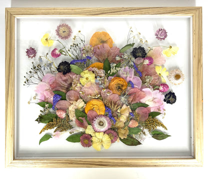 Preserved Floral Memory Frame | Custom Pressed Flower Art