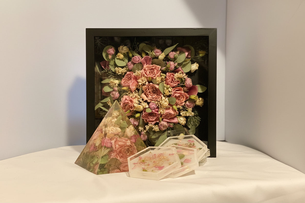 Modern Custom 3D Frame Shadowbox for Weddings & Memorials