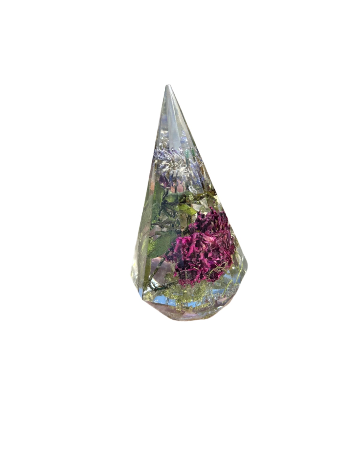Custom Resin clear ring holder  with flowers inside