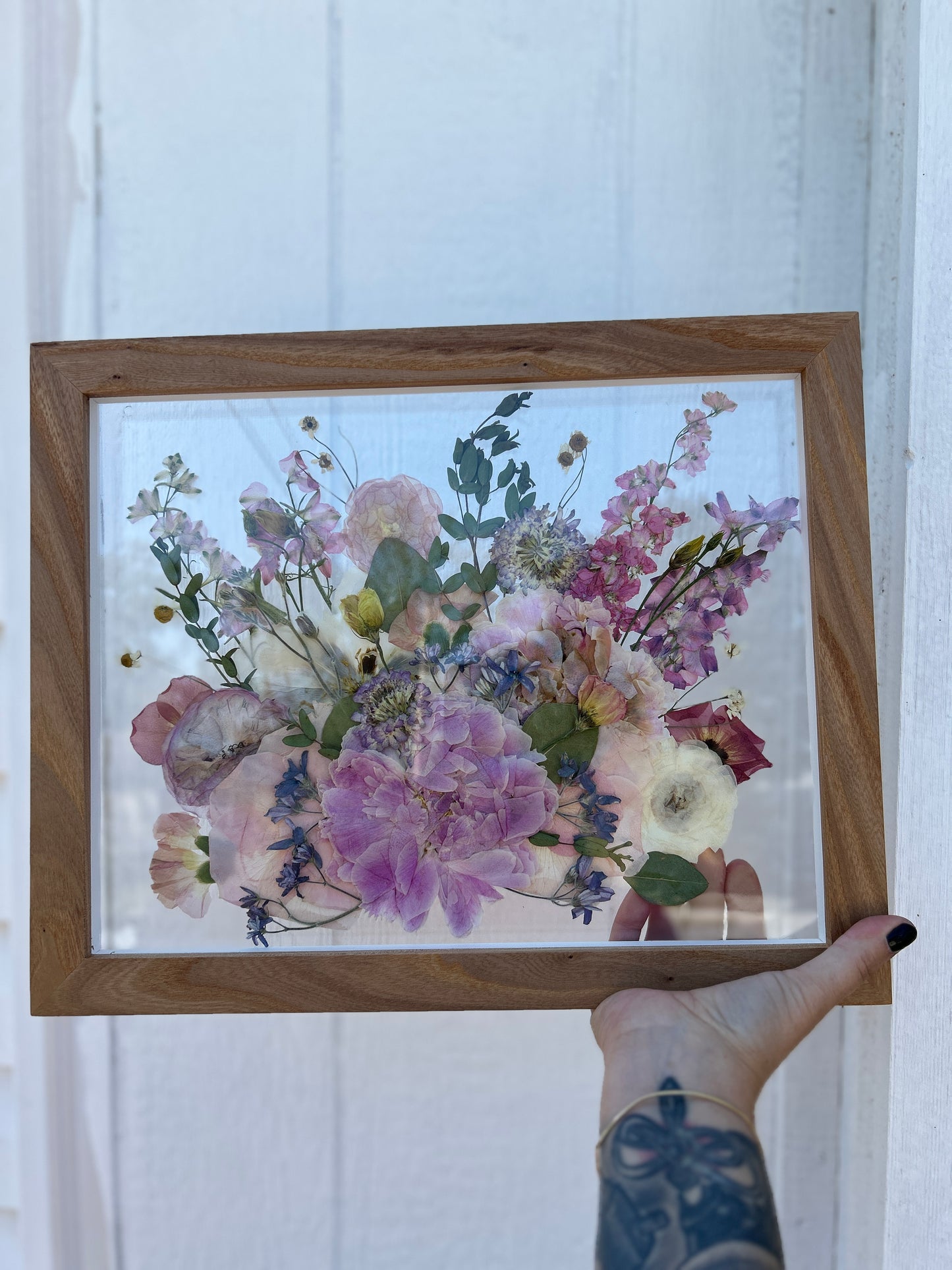 Preserved Floral Memory Frame | Custom Pressed Flower Art