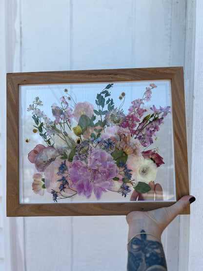 Preserved Floral Memory Frame | Custom Pressed Flower Art