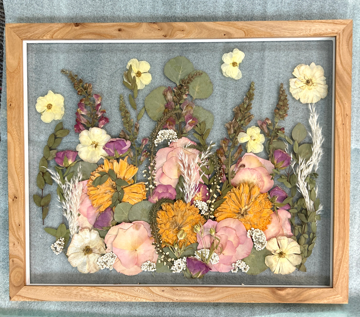 Preserved Floral Memory Frame | Custom Pressed Flower Art