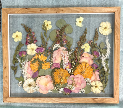 Preserved Floral Memory Frame | Custom Pressed Flower Art