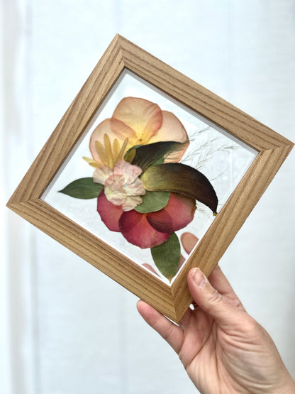 Preserved Floral Memory Frame | Custom Pressed Flower Art