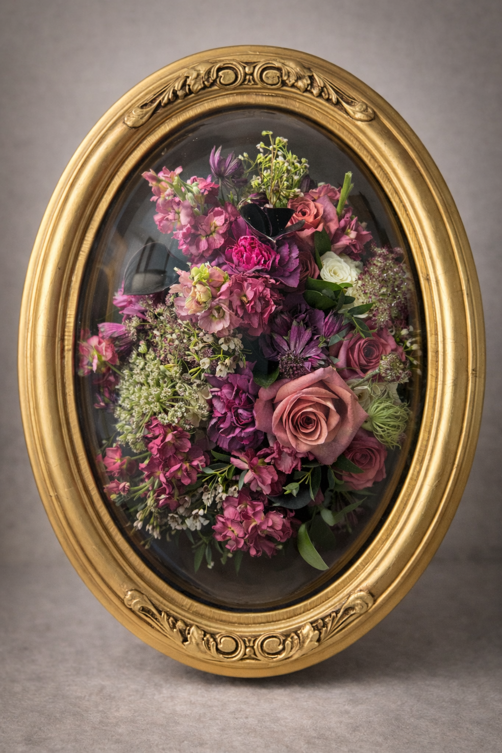 Vintage-Style Bubble Frame 3D Shadowbox for Weddings & Memorials