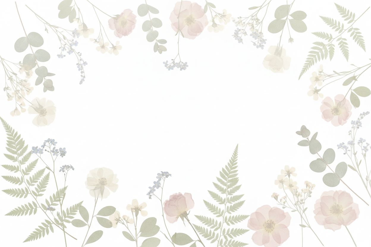 Faded floral watermark background