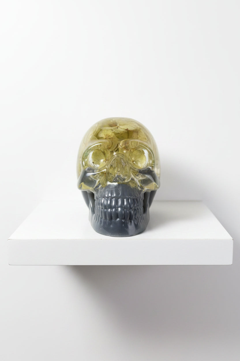 Flower Preservation Skull Paperweight | Wedding & Memorial Keepsake
