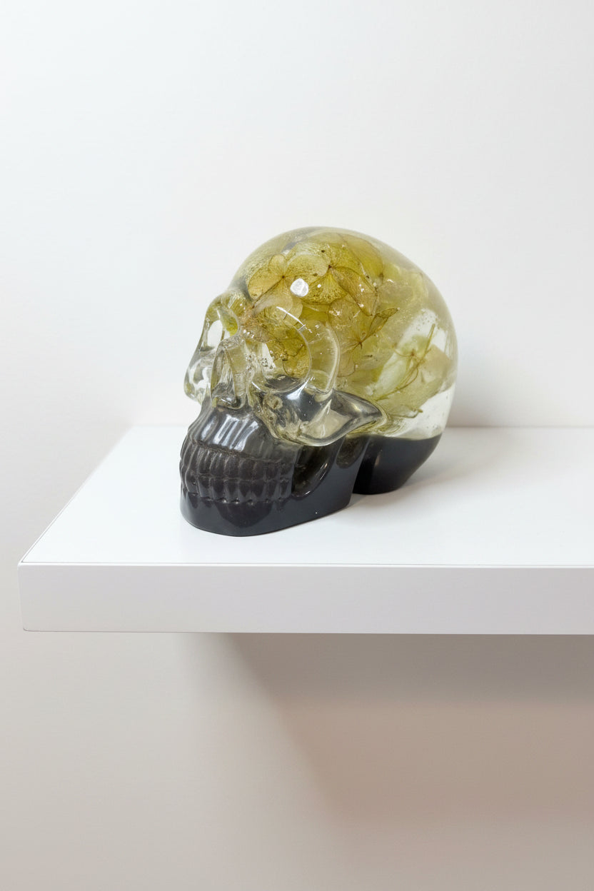 Flower Preservation Skull Paperweight | Wedding & Memorial Keepsake