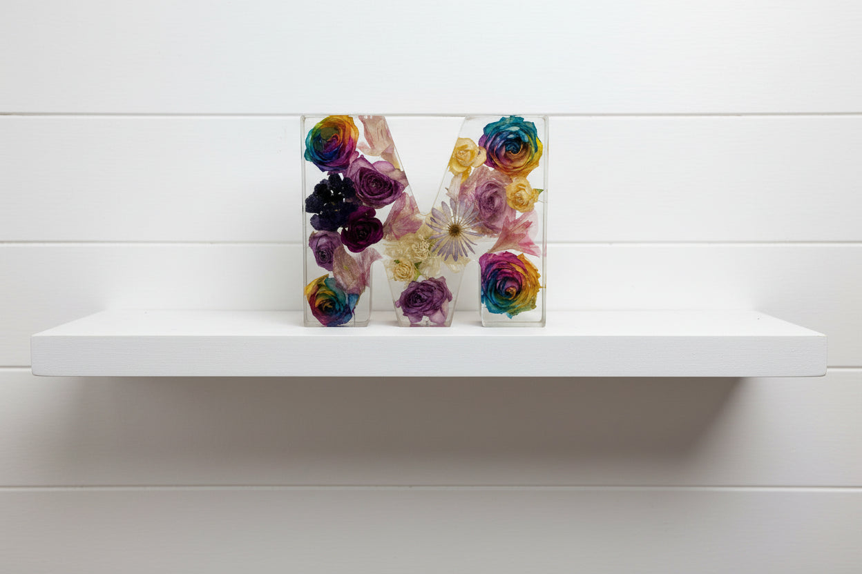 Flower Preservation Resin Letters | Fossil Flowers