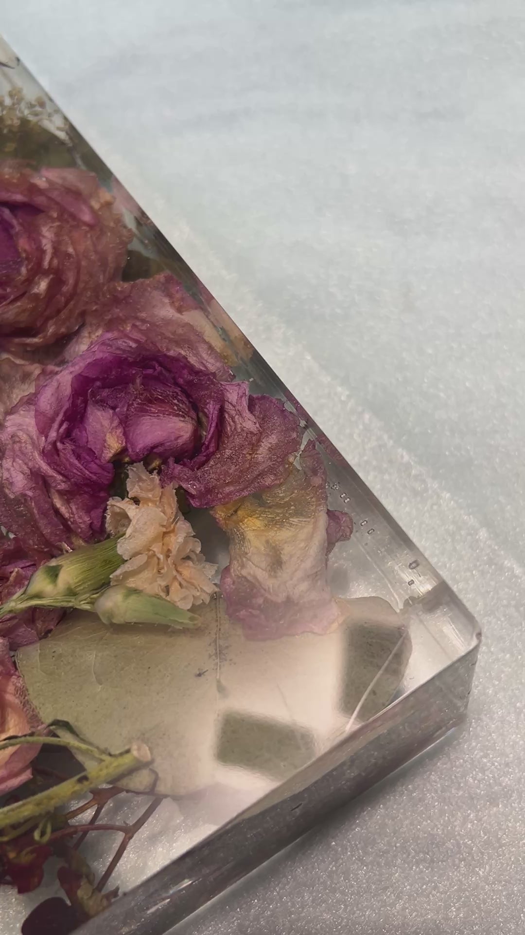video of large resin floral block